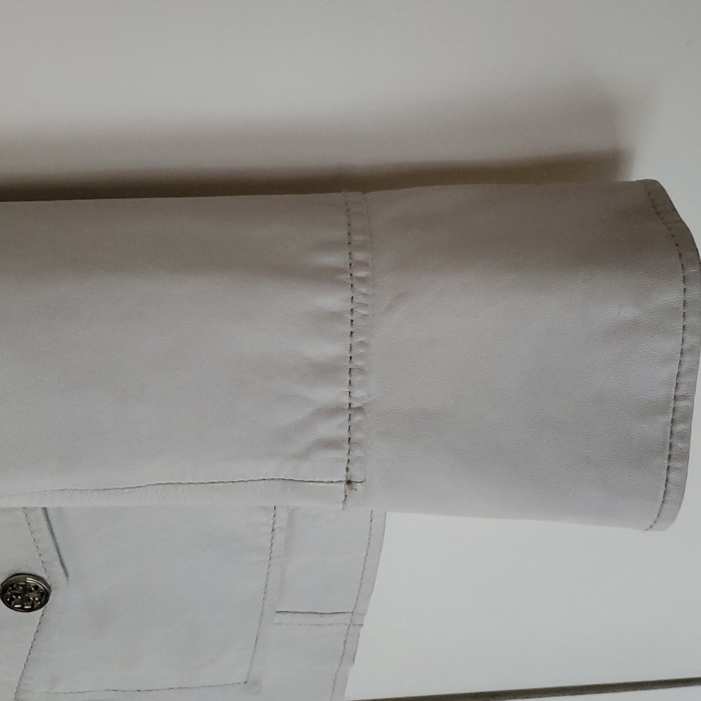 Tory Burch Winter White Sergeant Pepper Military Style Leather Jacket - Picture 7 of 16